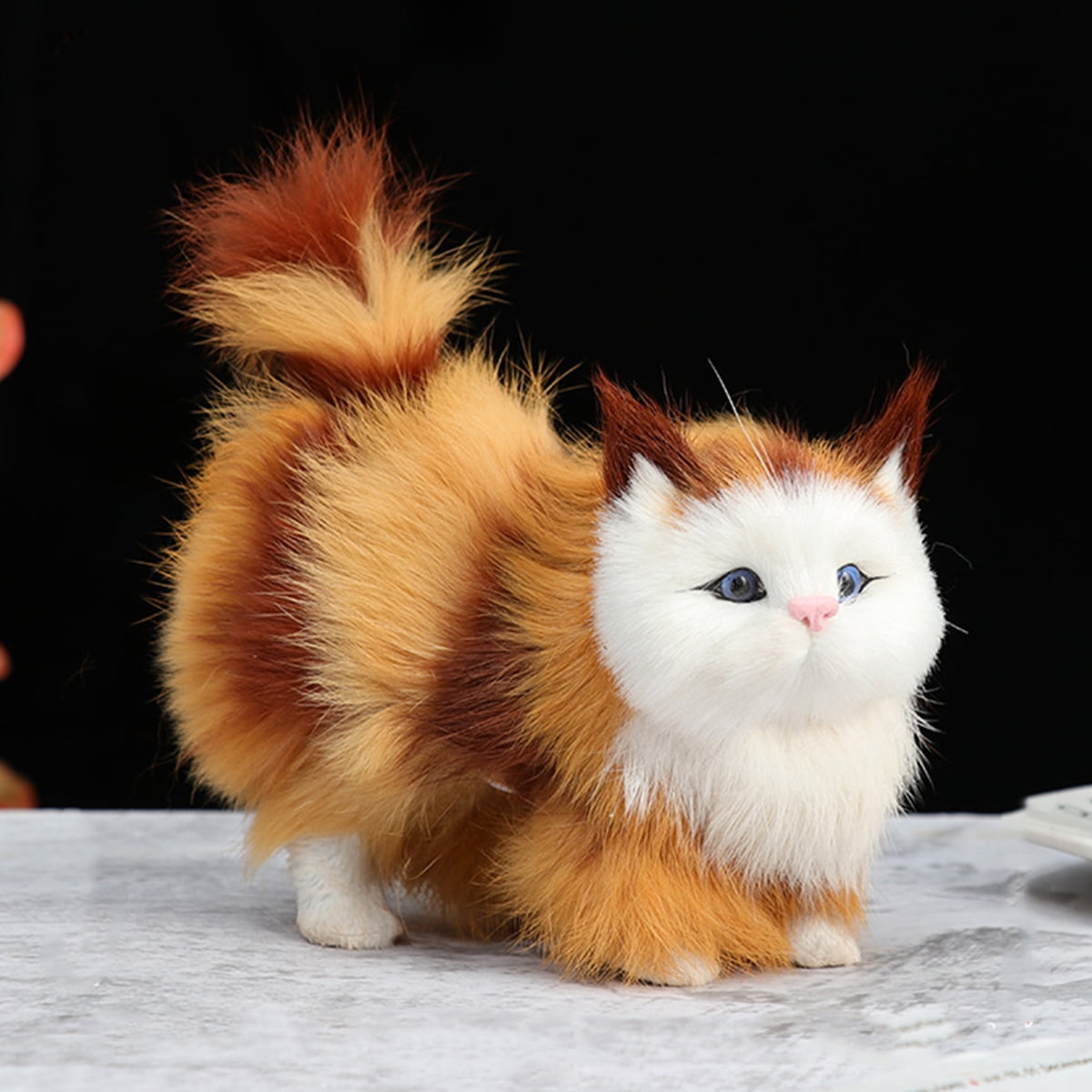 JTWEEN Simulation Cat Toys Cat Plush Stuffed Animal Comfortable