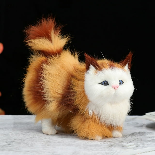 JTWEEN Simulation Cat Toys Cat Plush Stuffed Animal Comfortable