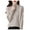 Khaki, variant on Sweaters for Women Long Sleeve Mock Neck Merino Wool Sweater 2026 Fall Lightweight Soft Knit Pullover Tops