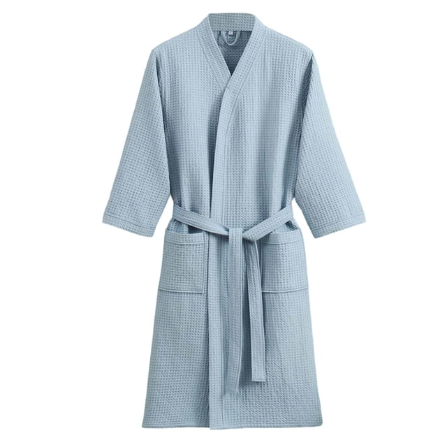 Uni Kimono Bathrobe for Home Wear and Spa Relaxation Soft Absorbent Lightweight Robe with Pocket Comfortable Loungewear