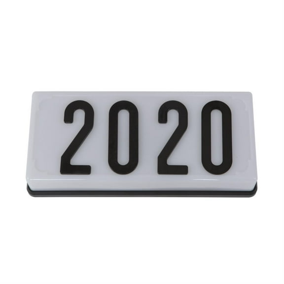 Yosemite Home Decor 2 Lights Exterior Lighting in White Frame with Black Numbers