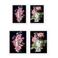 thumbnail image 1 of Estatua patrón floral sin marco pintura sin marco pintura pintura pintura impermeable multicolor brillante en color cartel decoración paquete de 4 Inevent OD003110-07, 1 of 7