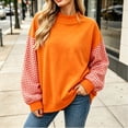 thumbnail image 4 of Azrian Women’s Color Block Sweatshirt,Ladies Contrast Sleeve Pullover Sizes S-3XL, 4 of 6