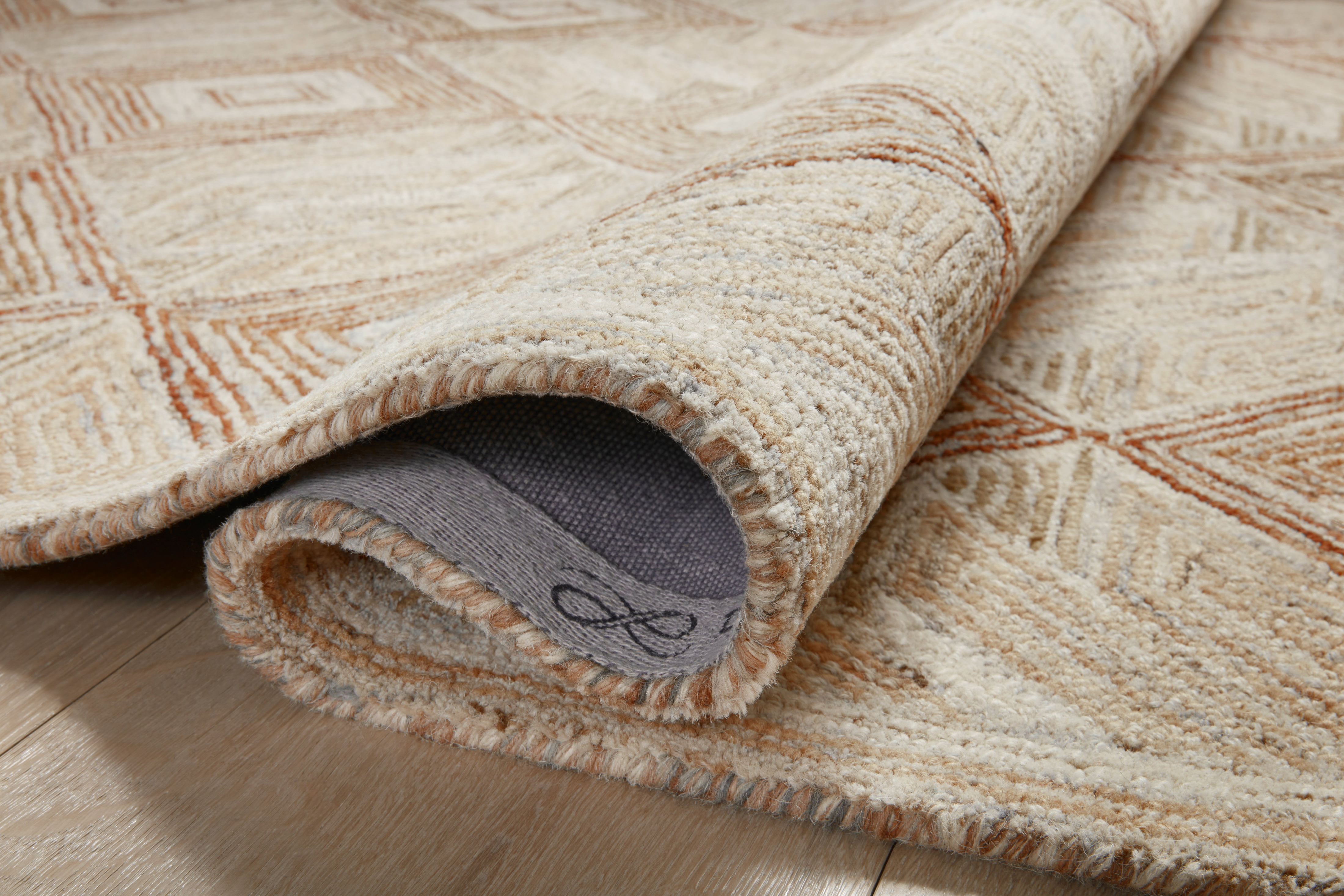 Loloi Varena Sand / clay 18" x 18" Sample Rug