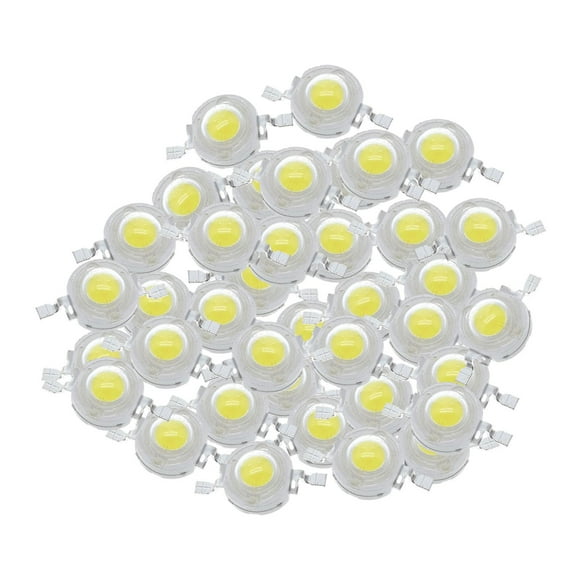 de alta potencia, componentes SMD, emisor de luz, Chip de bombilla, accesorios de iluminación DIY 50x 3W Blanco Zulema Chip de luz de alta potencia