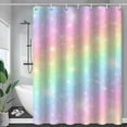 thumbnail image 2 of Rainbow Shower Curtain for Kids Girls Boho Colorful Multicolour Iridescent Rainbow Gradient Pastel Girly Shower Curtain Decor for Bath Fabric Curtains Bathroom Decor Sets with 12 Hooks 72x72 inch…, 2 of 4