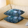 thumbnail image 3 of Bear Throw Pillow Covers 18"x18" Set of 2 Soft Cute Elk Print Throw Pillowcases for Teens Farmhouse Wild Animals Style Pillow Cases Cushion Covers Plaid Grid Geocmetric Blue Black Cushion Cases, 3 of 6