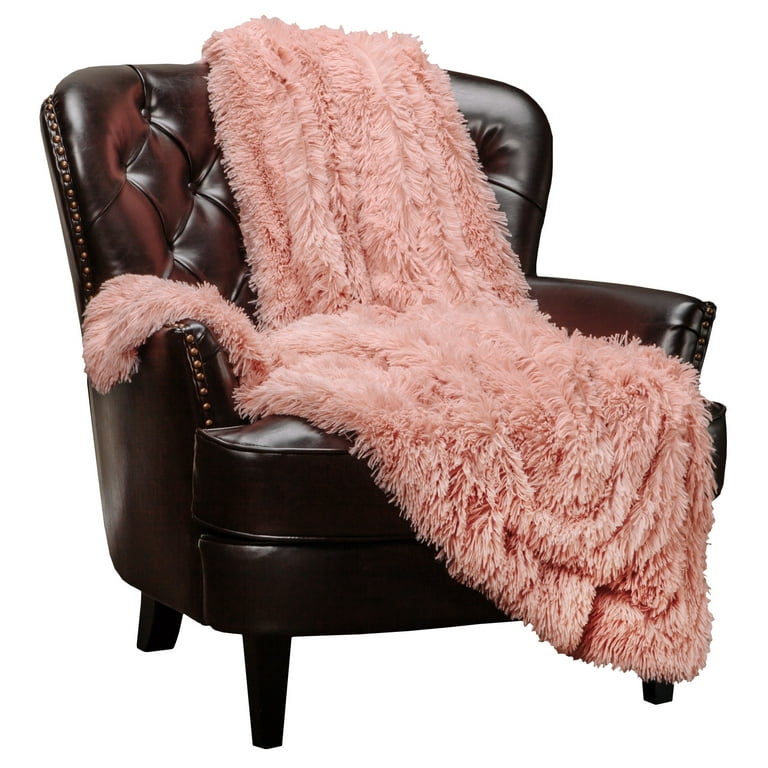 Chanasya Super Soft Shaggy Longfur Throw Blanket Snuggly Fuzzy Faux Fur Lightweight Warm Elegant Cozy Plush Sherpa Microfiber Blanket For Couch Bed Chair Photo Props 50 x 65 Peach Walmart