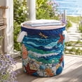 thumbnail image 6 of Yucurem Fabric Starfish Storage Hamper with Handle, Quilted Laundry Basket for Nursery Bedroom Laundry Room Clothes Toys, 6 of 9