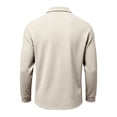 thumbnail image 6 of IAJDKMEK Men's Long Sleeve Golf Polo Shirt - Mesh Button Down Tops, Moisture Wicking Casual Shirts for Outdoor Sports,Beige L, 6 of 6