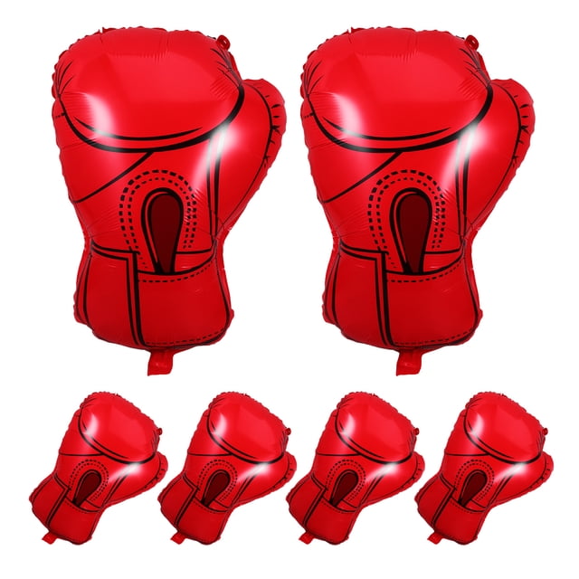 6 globos inflables con forma de guante de boxeo para fiestas nocturnas, decoraciones deportivas, fiestas infantiles, gimnasios y cumpleaños.