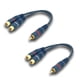 thumbnail image 1 of Cable RCA NQ de 20 cm Adaptador Divisor de Audio Azul Paquete de 2, 1 of 5