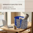 thumbnail image 6 of Pzuqiu Zebra Print Large Capacity Quilted Tote Bag for Women Trendy Casual Puffer Work Tote Bag Lightweight Soft Carryall Handbag for Travel Shopping Everyday Daily Use, 6 of 7