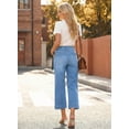thumbnail image 5 of DOKOTOO Women's Wide Leg Jeans Trendy High Waist Stretchy Straight Leg Baggy Loose Denim Ankle Pants with Big Pockets (Plus Sizes Available), 5 of 9