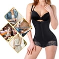 thumbnail image 4 of Nebility Women Waist Trainer Bodysuit Double Slim Full Body Shapewear Breathable Smooth Corset（M,Black), 4 of 6