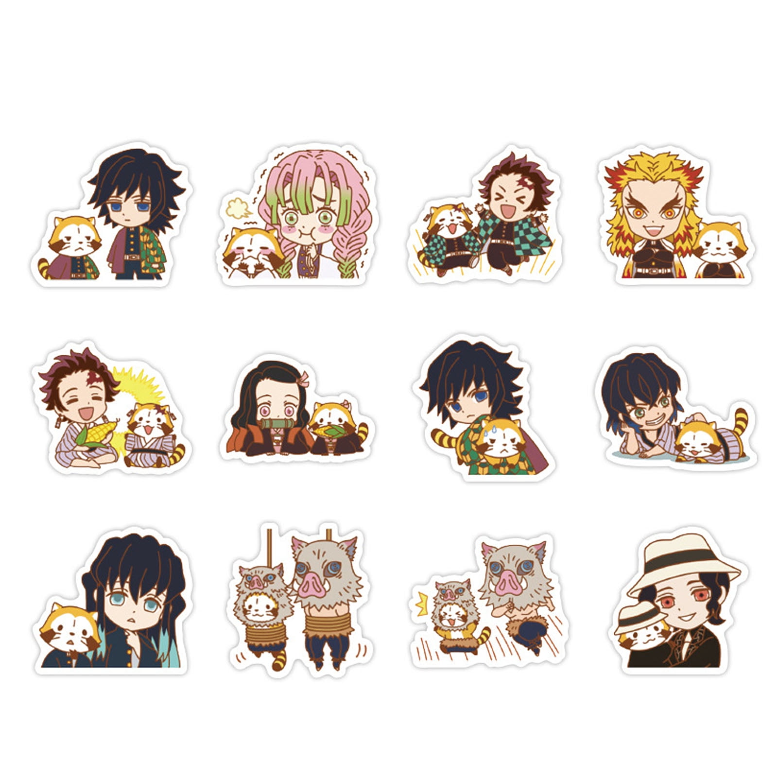 lmzm 40pcs set anime demon slayer self adhesive waterproof sticker decor supplies walmart com