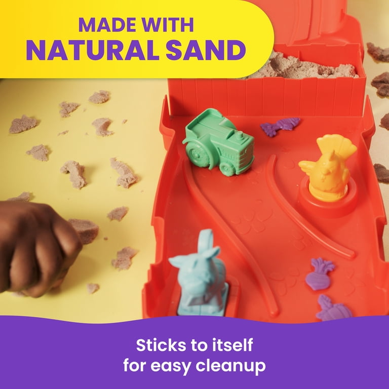 Kinetic Sand Sandy Farm Set with Tools & Case photo 6