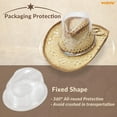 thumbnail image 7 of WHIPPY Cowboy Hat for Men Women Western Cowgirl Hat Wide Brim Straw Hat with 2 Pcs Hatbands, 7 of 7