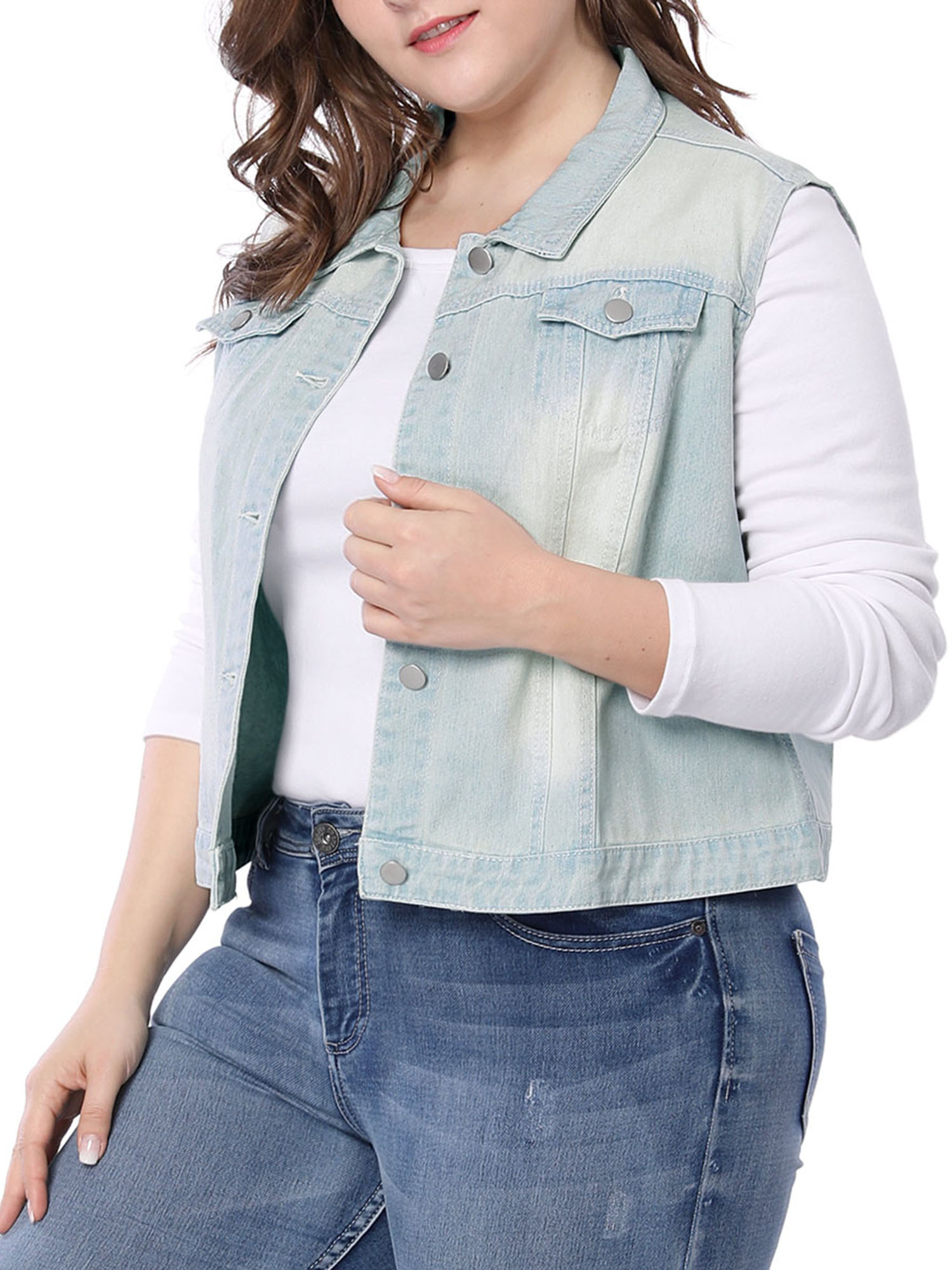 walmart womens denim vest