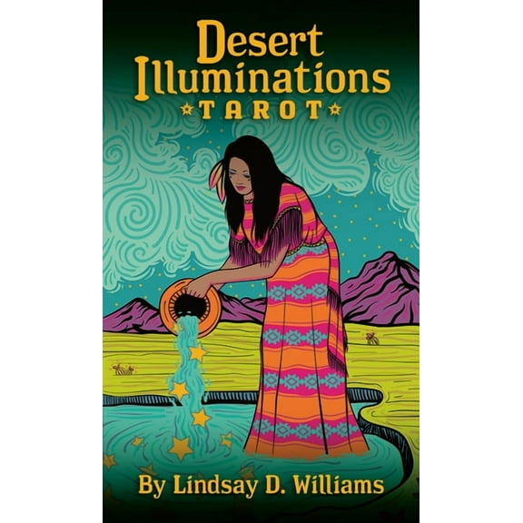 Desert Illuminations Tarot: 78-Card Tarot Deck with Teal Painted Edges & Illustrated Guidebook - American Southwest, Mys, (Hardcover)