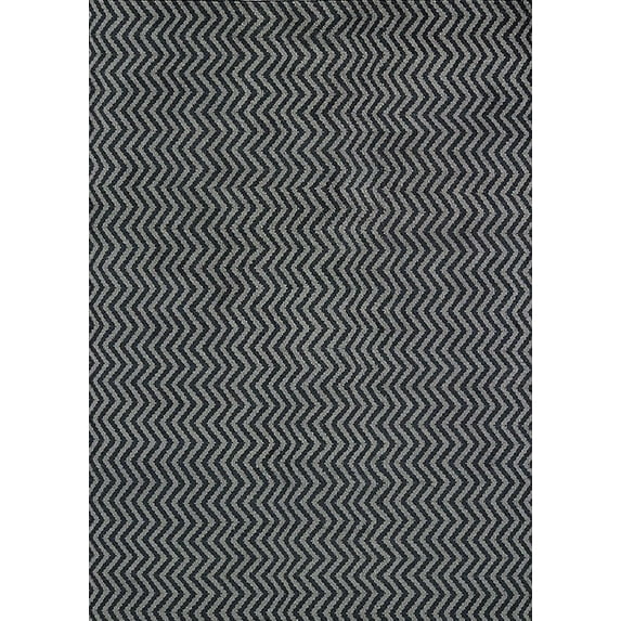 Ahgly Company Machine Washable Indoor Rectangle Industrial Modern Charcoal Black Area Rugs, 3' x 5'