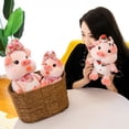 thumbnail image 3 of Stuffed Toy Elastic Multifunctional PP Cotton Makeup Pig Stuffed Doll for Sofa Decoration, 3 of 8