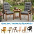 thumbnail image 4 of TOPCHANCES Outdoor Adirondack Chair Cushion with Ties, Water-Resistant Oxford Fabric High Back Rocking Chair Cushions (Dark Gray), 4 of 9
