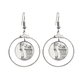 thumbnail image 1 of Esqueleto patron decoracion del cuerpo humano Los pendientes cuelgan del aro de la joyería del círculo de la gota Unbranded M, 1 of 3