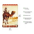 thumbnail image 2 of South Algeria (Le Sud Algérien) - Nomad on Camel - Algerian Railway - Vintage Travel Poster by Roger Irriera c.1930 - 8 x 12 inch Vintage Metal Tin Sign, 2 of 4