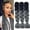 color6, variant on LEEYNEER Ombre Braiding Hair Extensions 24 Inch 3 Packs Synthetic High Temperature Black Gray Jumbo Braiding Hair Twist Crochet Braids Hair for Women
