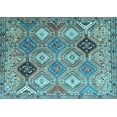 thumbnail image 1 of Ahgly Company Indoor Rectangle Persian Light Blue Traditional Area Rugs, 8' x 10', 1 of 4