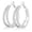 Silver-25mm, variant on Sterling Silver Hoop Earrings for Women, Hypoallergenic CZ Double Hoop Earrings, 30mm