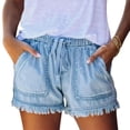 thumbnail image 2 of Pantalones cortos con cordón para mujer Pantalones cortos con cintura elástica para mujer Pantalones cortos casuales para mujer Pantalones cortos casuales de verano para mujer ANGGREK Otros, 2 of 6