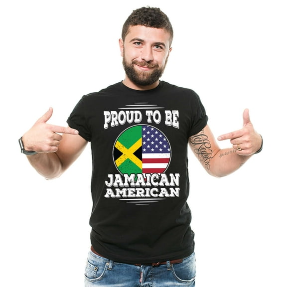 Proud To Be Jamaican American Shirt Jamaica USA Flag Shirt Jamaican Patriotic Gift Shirt