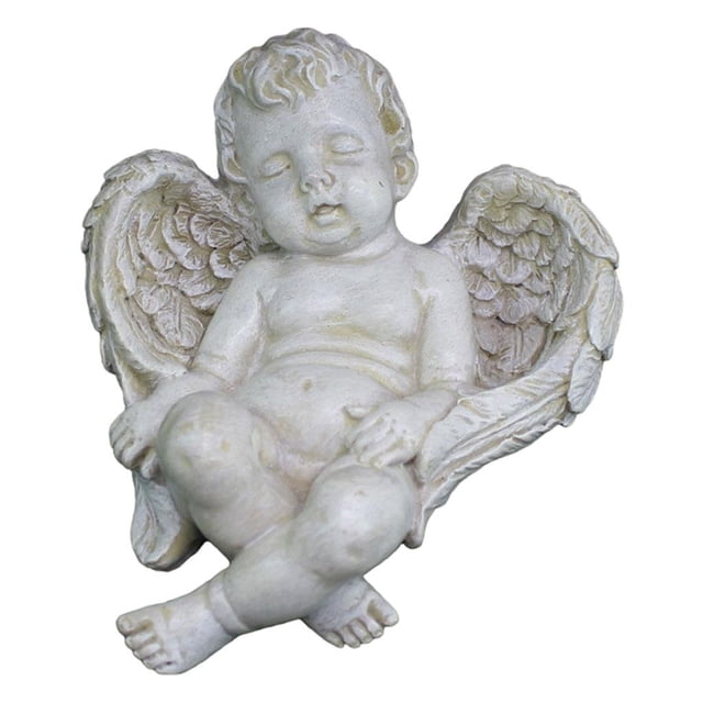 Maoww Figurine d'Ange en Résine Adorable Statue de Chérubins Décoration Extérieur Intérieur