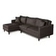 thumbnail image 3 of Sala Modular Sofá Cama Reversible De Lino Chocolate Beehive Memory Foam Modelo Analia, 3 of 8