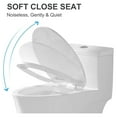 thumbnail image 3 of Elongated Toilet Seat Soft Close Replacement for T0338W, Quick Release, White Plastic Toilet Seat, 3 of 6