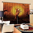 thumbnail image 4 of Yuarrent 2 piezas de cortinas de terror, decoración de casa, cortinas, accesorios de barra de mano de Halloween Sombras de ventana S Yuarrent HA011127-01, 4 of 6