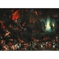 thumbnail image 3 of Jan Brueghel The Elder 14x11 Black Modern Framed Museum Art Print Titled - A Scene of Hell, 3 of 5