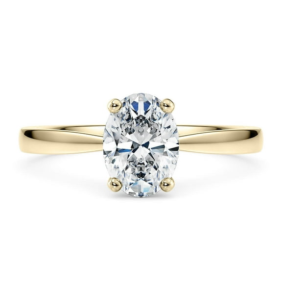 Sparkling Splendor Rings for Women 2 Ct Oval Cut Lab Grown Diamond Ring Prong-Setting 10K Solid Rose, White & Yellow Gold