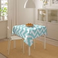 thumbnail image 6 of Square Table Cloth, Light Turquoise Chevron Pattern Tablecloth Washable Dinng Table Covers Decorative for Kitchen & Table Linens 52" x 52", 6 of 8