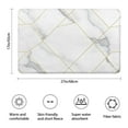 thumbnail image 3 of White Gold Geometric Marble Bathroom Rugs Mat,Non Slip Microfiber Bathroom Rug,Rubber Backing,Soft Bathroom Mats for Bathroom Floor,Tub and Shower,17x27in(43x68cm), 3 of 5