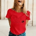 thumbnail image 1 of WILLBEST Womens Tshirts Womens Spring Summer Printed Short Sleeve O Neck T Shirt Top, 1 of 4