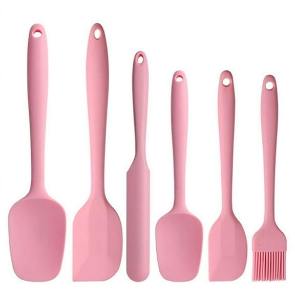 NIAIZEK 6-Piece Silicone Cooking and Baking Utensil Set with Ergonomic Handles, Kitchen Tools
