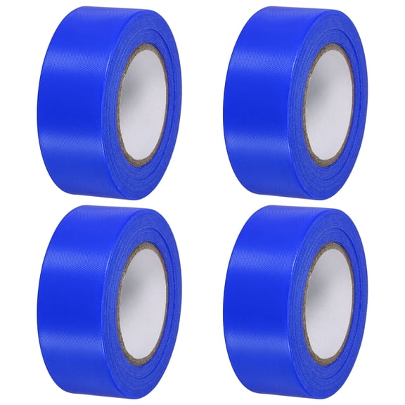 1"x98' Flagging Tape Non-Adhesive Neon Marking Tape for Tree Survey Boundaries, Blue 4 Pack