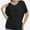 Black, variant on Women's V Neck Tunic Tops Short Sleeve T Shirts with Side Shirring Ruched Blouse Shirts