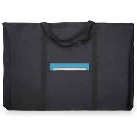 JJRING Dacron Light Weight Art Portfolio Tote Bag 24x32 Black Carrying Storage Case For Poster Sketching and Drawing 24 *32