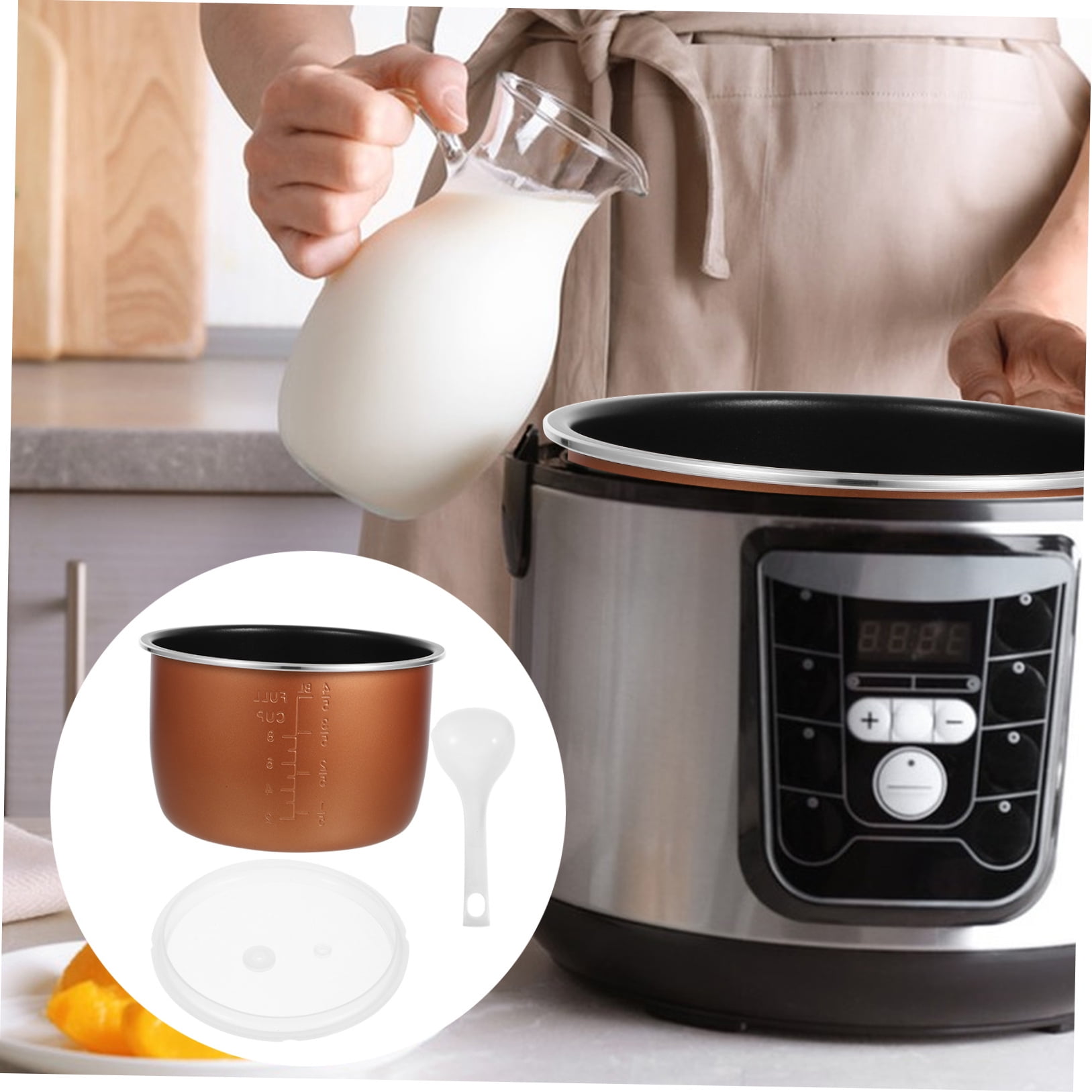 HONMEET 1Set Household Stainless Steel Cooker Inner Pot Replacement for Rice Cooker