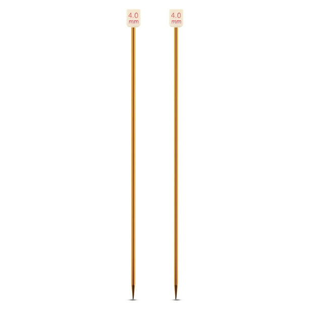 Injueey Agujas de tejer al azar de colores, suéter, de tejer de aluminio portátil, equipo de costura para manualidades DIY, suministros para el Artesanía 4.0 mm Injueey HA011745-05B