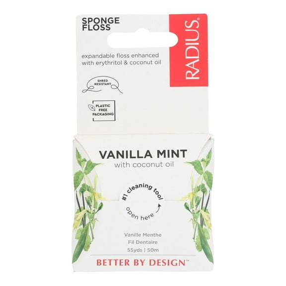 Radius - Floss Vanilla Mint - Case of 6 - 55 YD